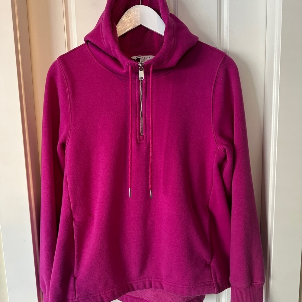 ATHLETA COZY KARMA 1/4 ZIP HOODIE | MEDIUM